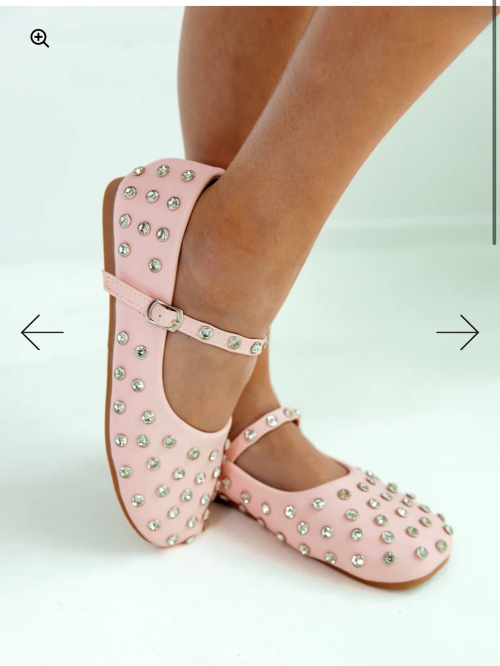 • Lola and the Boys • Pink Jeweled Mary Janes - Rhinestone Studded Flats 8
